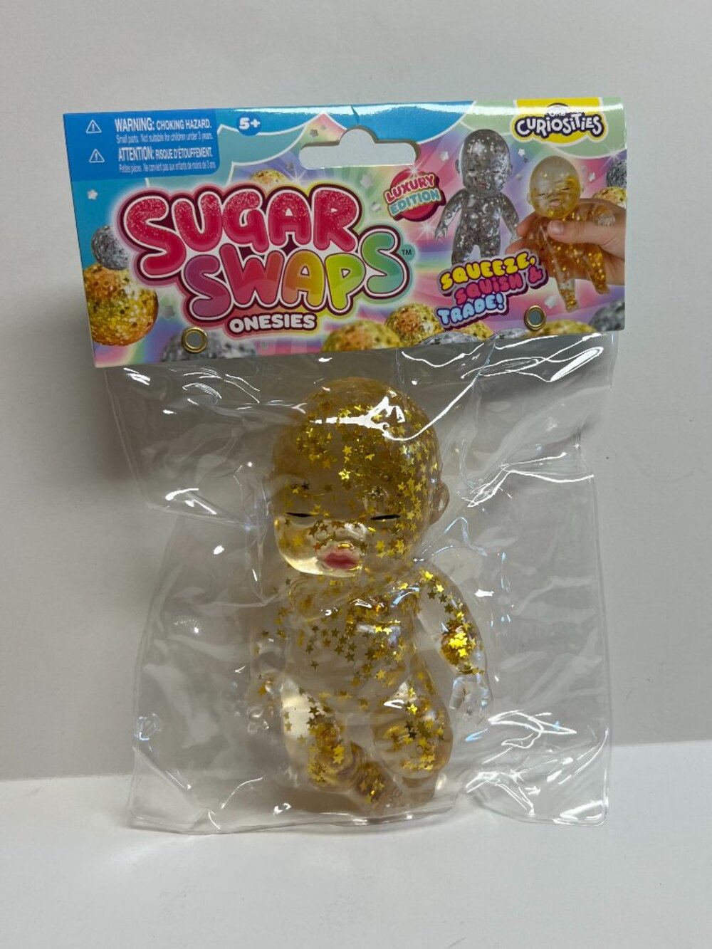 Sugar Swaps Baby Squishy Giant Baby Squeeze 5" Squeeze Toy NEW GOLD
